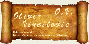 Oliver Vinčilović vizit kartica